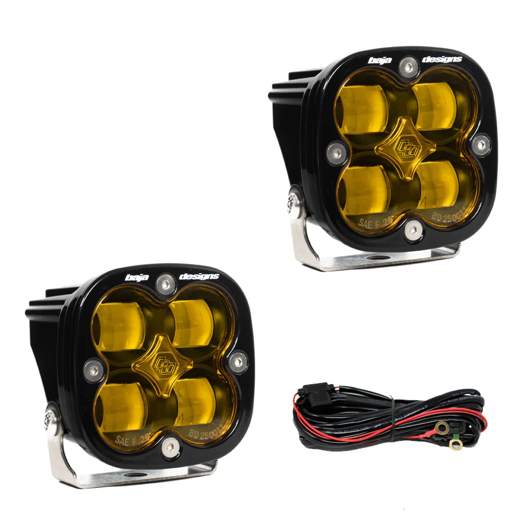 257811 – BAJA DESIGN Driving/ Fog Light, LED 4 CREE LED 3 Inch Square 29 Watt 2.1 Amp Fog Beam 2420 Lumens Amber Hard...